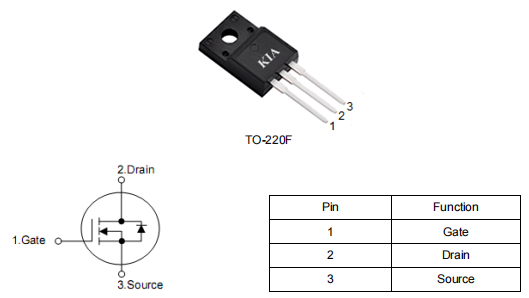 車載逆變器mos,500v20a,KNF7150A場效應管參數資料-KIA MOS管