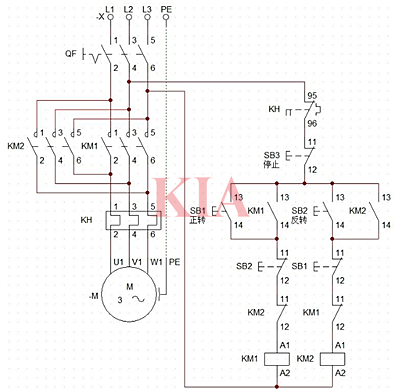 控制電機(jī)正反轉(zhuǎn)電路圖分享-KIA MOS管